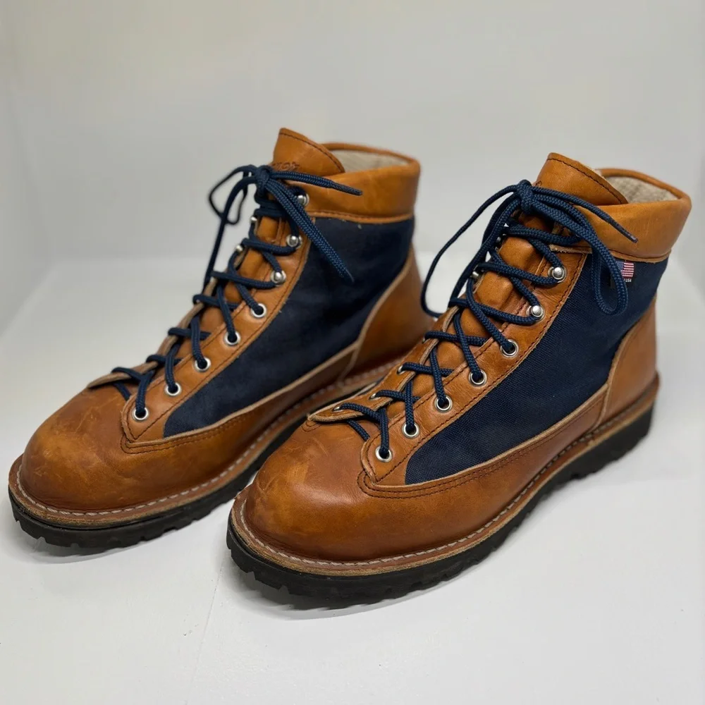 Danner Light Cascade Boots Men’s 10.5 EE USA Made Leather Canvas Hiking  31543